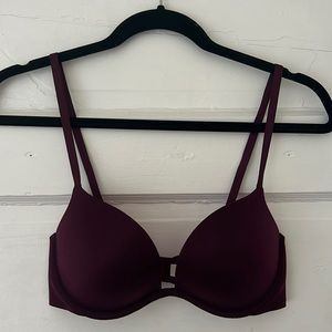 Victoria’s Secret PINK | plunge push-up bra 36B | eggplant purple